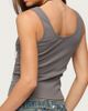 Edikted Edikted Beaded Fringe Ribbed Tank Top in Dark/Gray, Women's at Urban Outfitters - 5