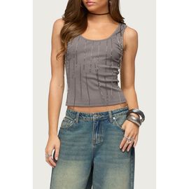 EDIKTED EDIKTED Beaded Fringe Tank