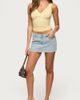 Edikted Edikted Beah Ribbed Knit V Neck Top in Light/Yellow, Women's at Urban Outfitters - 2