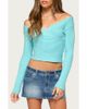 EDIKTED EDIKTED Bealey Off the Shoulder Ribbed Wrap Sweater - 1