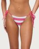 Edikted Edikted Bellie Rhinestone Striped Bikini Bottom in White/And/Pink, Women's at Urban Outfitters - 1