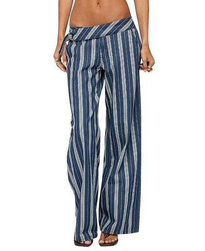 Edikted Edikted Belt Striped Low Rise Baggy Jeans