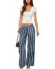 Edikted Edikted Belt Striped Low Rise Baggy Jeans - 5