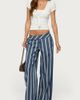 Edikted Edikted Belt Striped Low Rise Baggy Jeans in Blue/And/White, Women's at Urban Outfitters - 2
