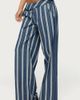 Edikted Edikted Belt Striped Low Rise Baggy Jeans in Blue/And/White, Women's at Urban Outfitters - 4
