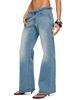 Edikted Edikted Belted Low Rise Straight Leg Jeans - 4