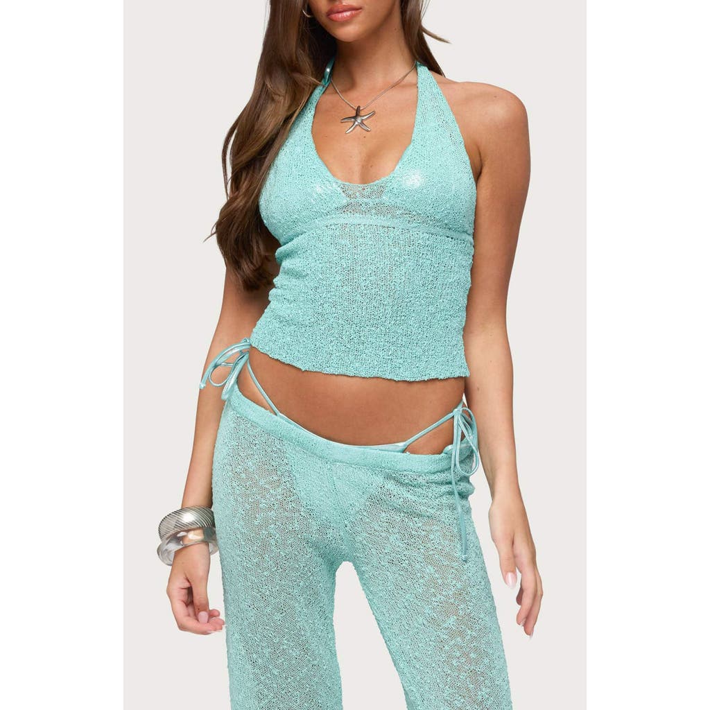 EDIKTED EDIKTED Bena Textured Knit Halter Top