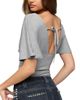 Edikted Edikted Betee Flutter Plunge Neck Top - 2