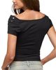 Edikted Edikted Bijou Metal Snap Cowl Neck Top - 2