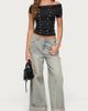 Edikted Edikted Bijou Metal Snap Cowl Neck Top in Black, Women's at Urban Outfitters - 2