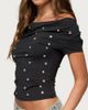 Edikted Edikted Bijou Metal Snap Cowl Neck Top in Black, Women's at Urban Outfitters - 3