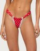 Edikted Edikted Bina Lacey Polka Dot Bikini Bottom in Red/And/White, Women's at Urban Outfitters - 1