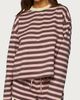 Edikted Edikted Blanchy Striped Long Sleeve Top in Pink/And/Brown, Women's at Urban Outfitters - 1