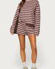 Edikted Edikted Blanchy Striped Long Sleeve Top in Pink/And/Brown, Women's at Urban Outfitters - 2