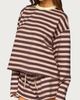 Edikted Edikted Blanchy Striped Long Sleeve Top in Pink/And/Brown, Women's at Urban Outfitters - 3