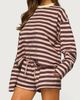 Edikted Edikted Blanchy Striped Long Sleeve Top in Pink/And/Brown, Women's at Urban Outfitters - 4