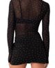 EDIKTED EDIKTED Bling Rhinestone Sheer Mesh Bodysuit - 2