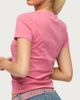 Edikted Edikted Blonde Moment T Shirt Top in Pink, Women's at Urban Outfitters - 5