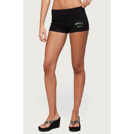EDIKTED EDIKTED Brazil Rhinestone Low Rise Shorts