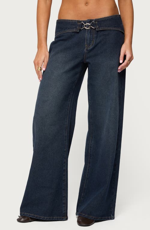 EDIKTED EDIKTED Briah Belted Low Rise Wide Leg Jeans