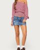 Edikted Edikted Brida Striped Off Shoulder Sweater in Burgundy/And/Pink, Women's at Urban Outfitters - 2