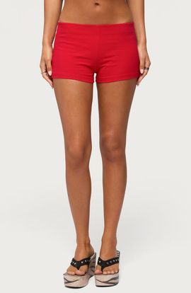 EDIKTED EDIKTED Briony Stretch Cotton Micro Shorts