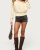 Edikted Edikted Bryan Denim Micro Shorts in Black/Washed, Women's at Urban Outfitters - 5