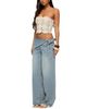 Edikted Edikted Button Foldover Low Rise Baggy Jeans - 3