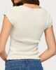 Edikted Edikted Caelyn Knit V Neck Top in Cream, Women's at Urban Outfitters - 5