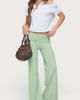 Edikted Edikted Cammy Wide Leg Foldover Pants in Green, Women's at Urban Outfitters - 2