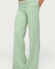 Edikted Edikted Cammy Wide Leg Foldover Pants in Green, Women's at Urban Outfitters - 3