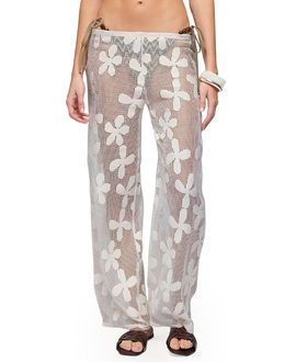 Edikted Edikted Candace Floral Texured Sheer Pants
