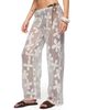 Edikted Edikted Candace Floral Texured Sheer Pants - 4