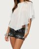 Edikted Edikted Cathy Bead & Sequin Micro Shorts in Black, Women's at Urban Outfitters - 2
