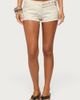 Edikted Edikted Ceresie Belt Denim Micro Shorts in Beige, Women's at Urban Outfitters - 1