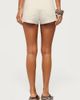 Edikted Edikted Ceresie Belt Denim Micro Shorts in Beige, Women's at Urban Outfitters - 4