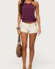 Edikted Edikted Ceresie Belt Denim Micro Shorts in Beige, Women's at Urban Outfitters - 5