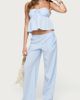 Edikted Edikted Cersei Striped Low Rise Pants in Light/Blue, Women's at Urban Outfitters - 2