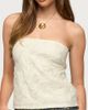 Edikted Edikted Cheyne Embroidered Strapless Top in Ivory, Women's at Urban Outfitters - 1