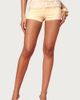 Edikted Edikted Chic Barbie Sequin Foldover Shorts in Light/Yellow, Women's at Urban Outfitters - 2