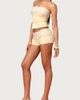 Edikted Edikted Chic Barbie Sequin Foldover Shorts in Light/Yellow, Women's at Urban Outfitters - 3