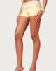 Edikted Edikted Chic Barbie Sequin Foldover Shorts in Light/Yellow, Women's at Urban Outfitters - 4