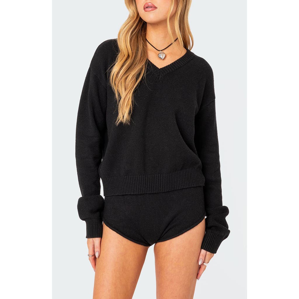 EDIKTED EDIKTED Comfort Club Oversize Crop Sweater