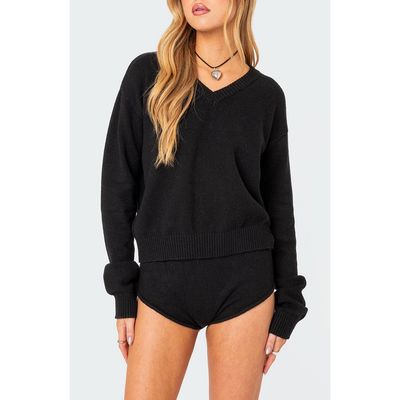 EDIKTED EDIKTED Comfort Club Oversize Crop Sweater
