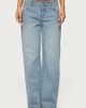 Edikted Edikted Cresida Low Rise Straight Leg Jeans in Light/Blue/Washed, Women's at Urban Outfitters - 1