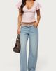 Edikted Edikted Cresida Low Rise Straight Leg Jeans in Light/Blue/Washed, Women's at Urban Outfitters - 5