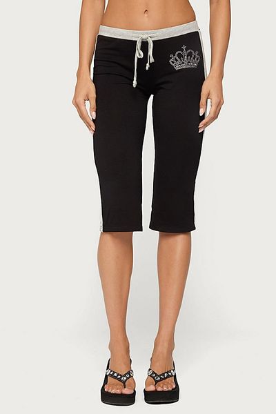 Edikted Edikted Crown Capri Pants in Black/And/Gray, Women's at Urban Outfitters