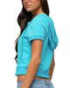 Edikted Edikted Daisi Short Sleeve Hoodie Top - 2