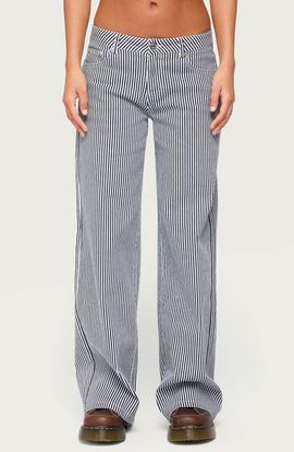 EDIKTED EDIKTED Daja Striped Low Rise Baggy Jeans