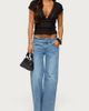 Edikted Edikted Dale Low Rise Straight Leg Stretchy Jeans in Light/Blue/Washed, Women's at Urban Outfitters - 5